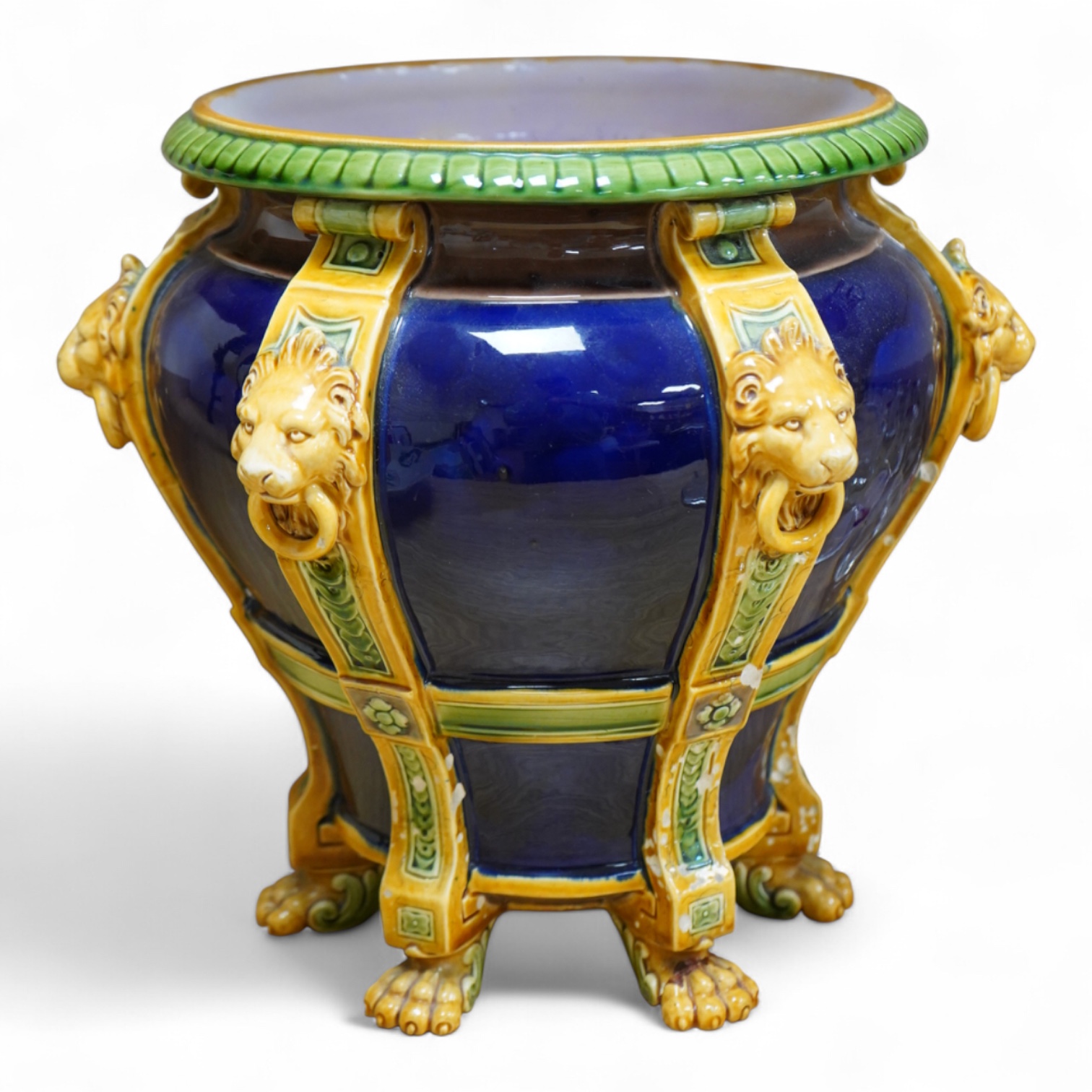 A Victorian Mintons majolica jardinière, 27.5cm